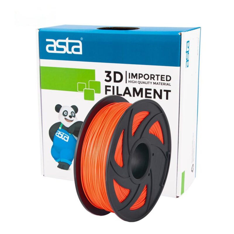ASTA China Premium PCL Material 3D Print Filament Fluorescent Orange 1.75mm 1KG 1 Roll