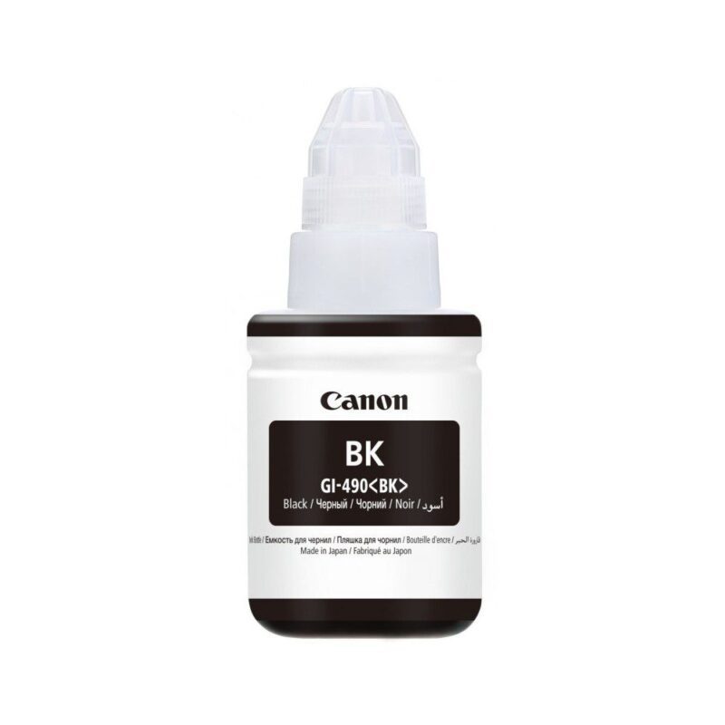 Canon GI-490BK Noir - Bouteille d'encre Canon d'origine (0663C001AA)