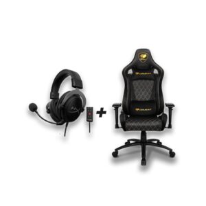 COUGAR Armor-S Royal Chaise Gamer + Casque Hyperx Cloud II Gunmetal (COUGAR-SROYAL) (4P5L9AA)