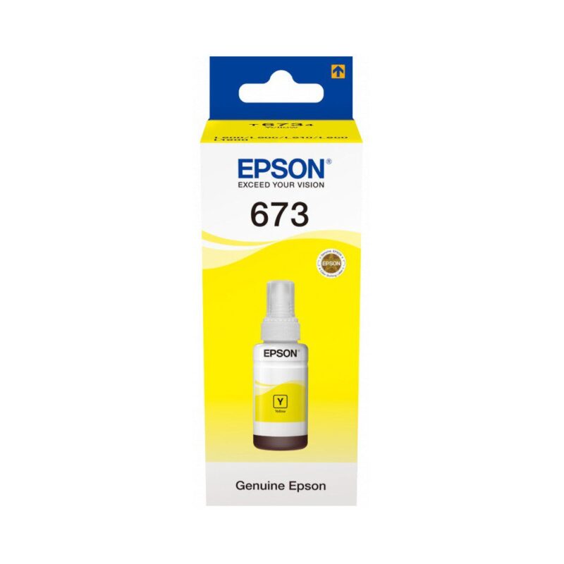 Epson 673 Y (T6734) Jaune - Bouteille d'encre Epson d'origine (C13T67344A)