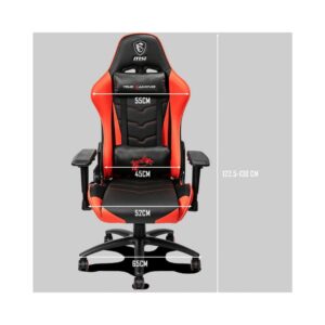 FAUTEUIL GAMER MSI MAG CH120 EN SIMILICUIR ROUGE
