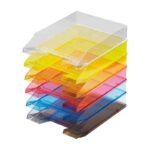Corbeilles à courrier Transparent - Lot de 10 - Coloris au choix