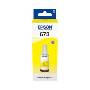 Epson 673 Y (T6734) Jaune - Bouteille d'encre Epson d'origine (C13T67344A)