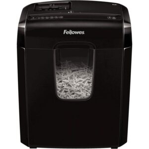 Fellowes 4686601 Destructeur individuel 6C Coupe Croisée 6 feuilles Noir