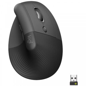 Souris Logitech Lift Graphite (Sans fil ergonomique - Droitier - Bluetooth) (910-006473)